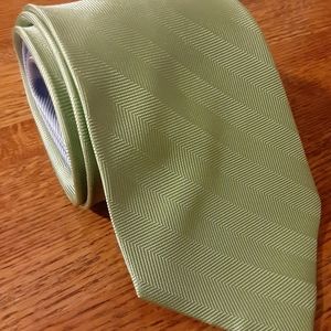 Tommy Hilfiger green stripe silk tie